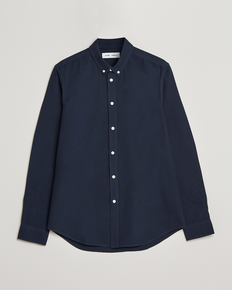 Herre | Skjorter | Samsøe Samsøe | Liam Button Down Shirt Dark Sapphire