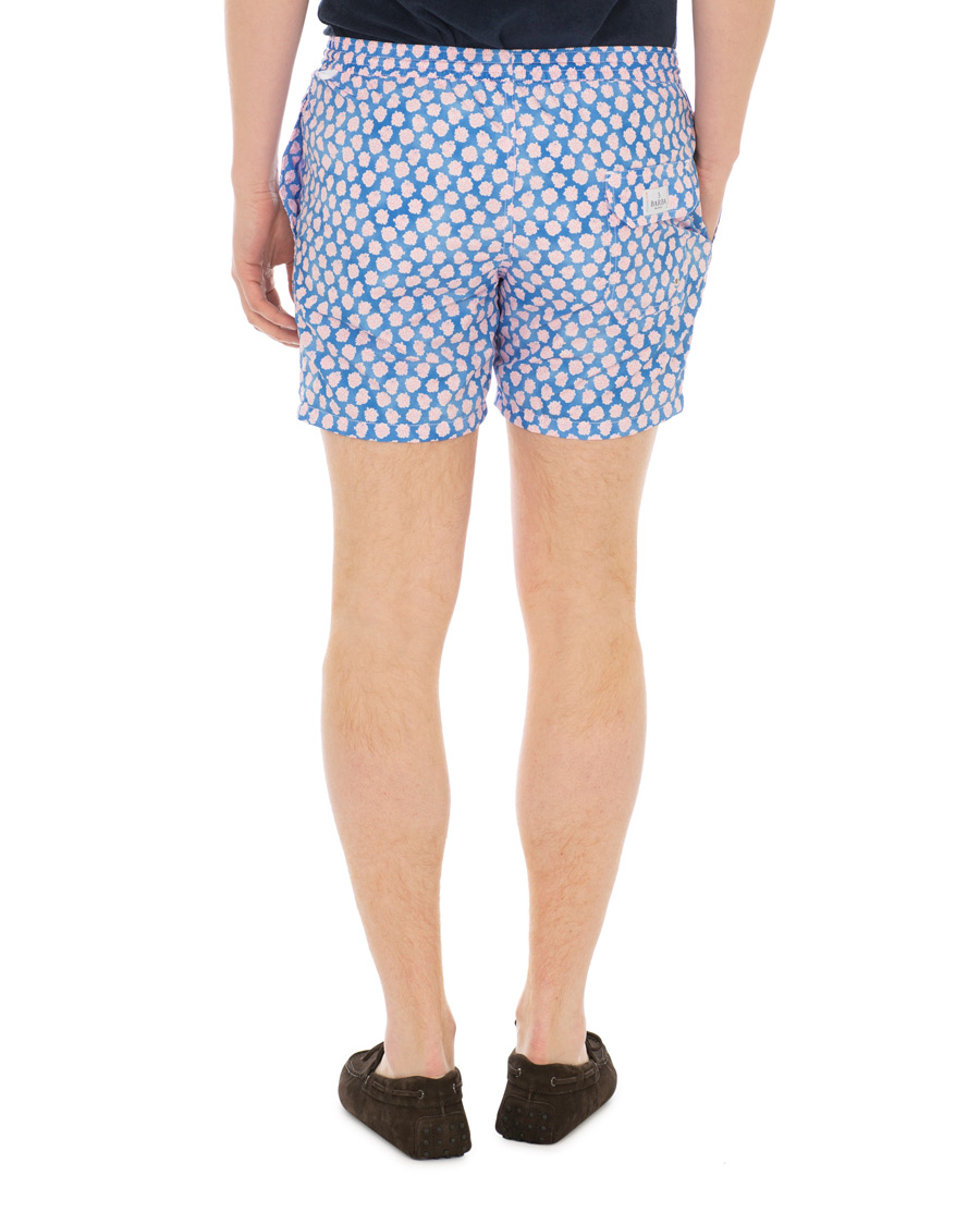 Herre | Badebukser | Barba Napoli | Coral Print Swim Shorts Medium Blue