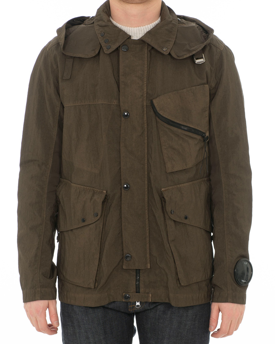 Herre | Jakker | C.P. Company | Garment Dyed Quartz Goggle Jacket Dark Green