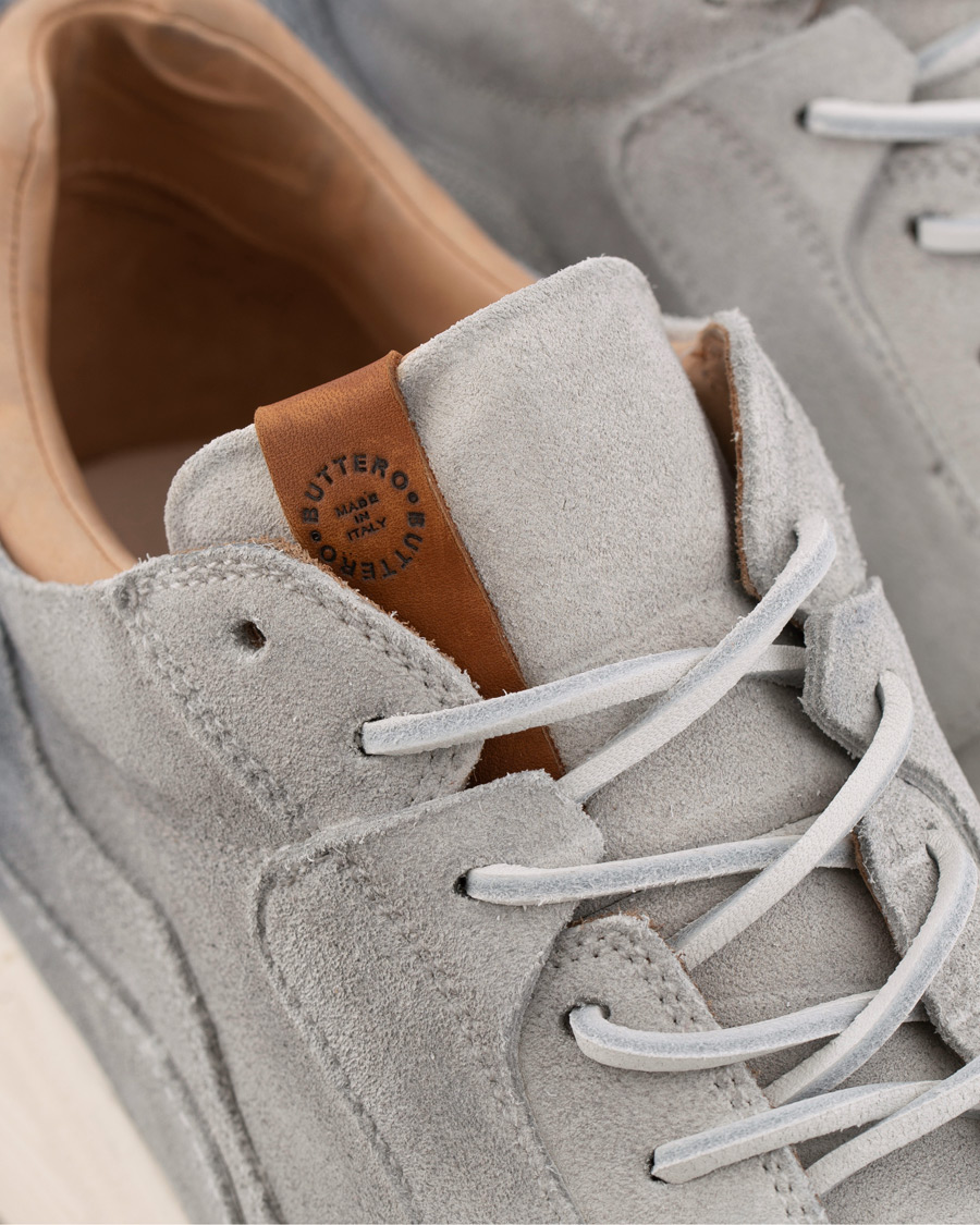 Herre | Buttero Vinci Vintage Running Suede Sneaker Bianco | Buttero | Vinci Vintage Running Suede Sneaker Bianco