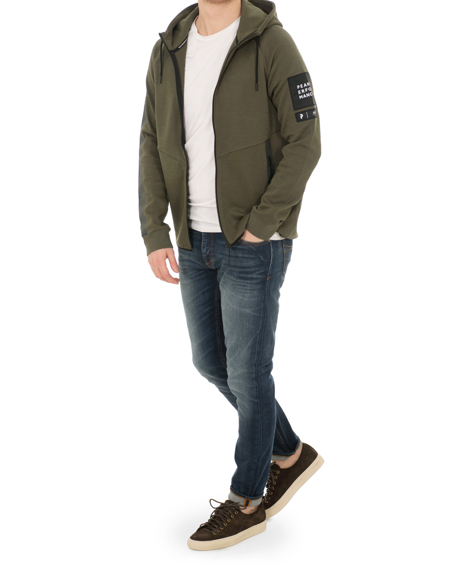 Herre | Trøjer | Peak Performance | Tech Full Zip Hoodie Terrain Green