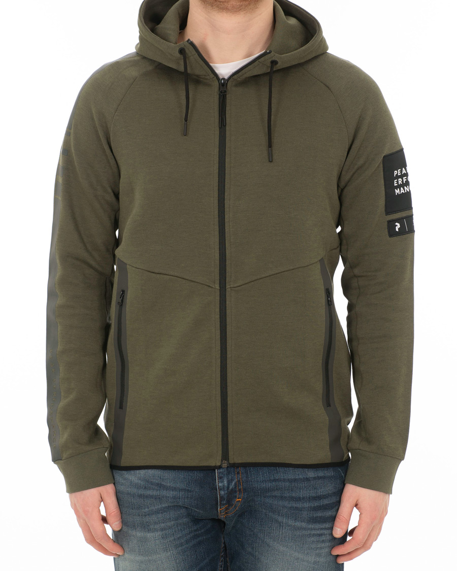 Herre | Trøjer | Peak Performance | Tech Full Zip Hoodie Terrain Green
