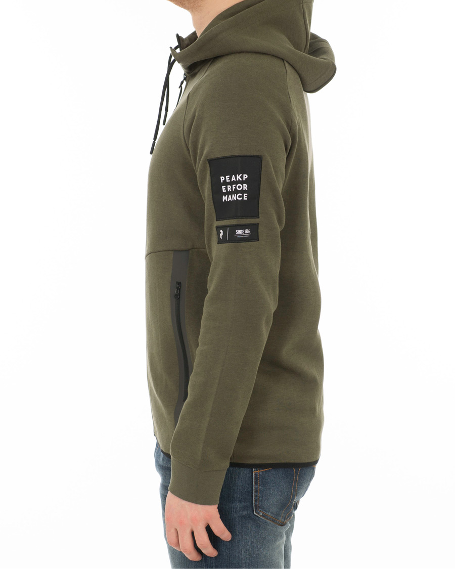 Herre | Trøjer | Peak Performance | Tech Full Zip Hoodie Terrain Green
