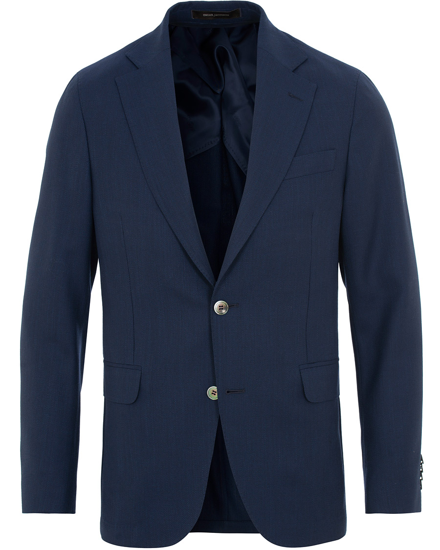 Herre | Blazere & jakker | Oscar Jacobson | Egel Wool Structure Blazer Navy