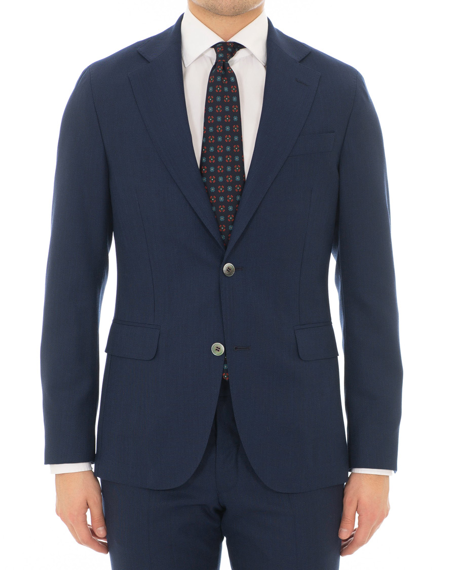 Herre | Blazere & jakker | Oscar Jacobson | Egel Wool Structure Blazer Navy