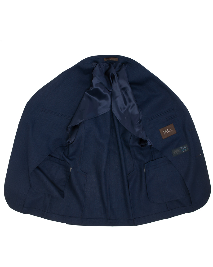 Herre | Blazere & jakker | Oscar Jacobson | Egel Wool Structure Blazer Navy