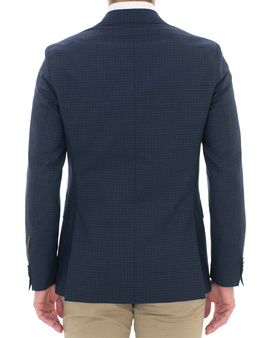 Herre | Blazere & jakker | Oscar Jacobson | Ego Wool Mini Check Blazer Navy