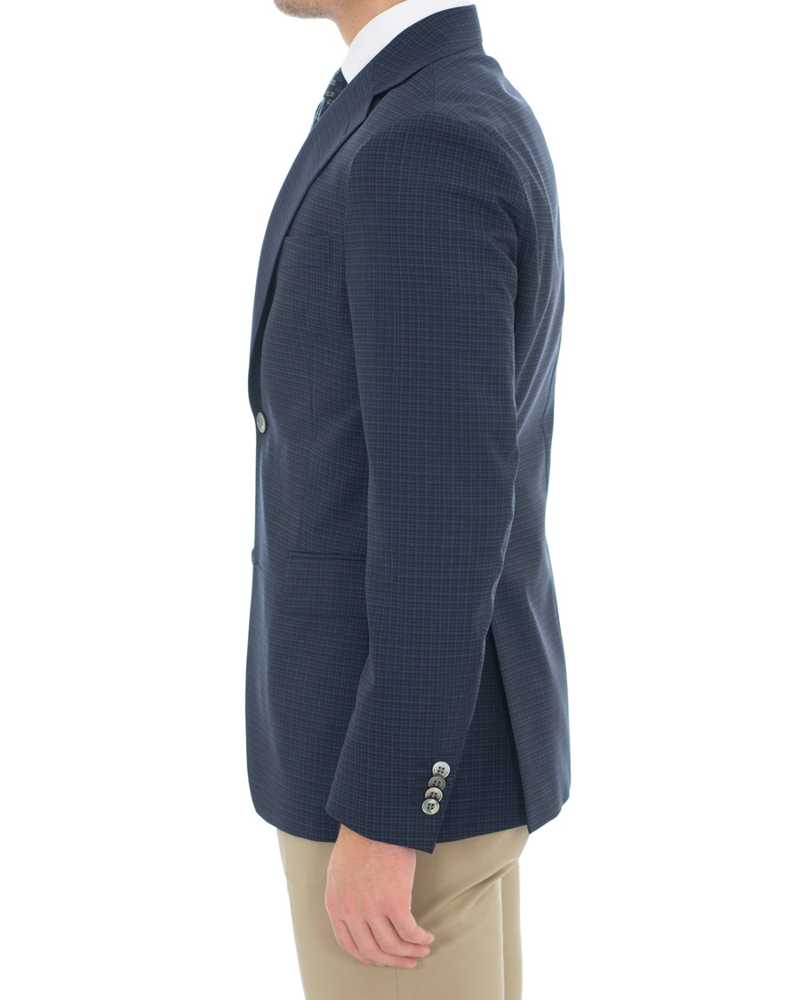 Herre | Blazere & jakker | Oscar Jacobson | Ego Wool Mini Check Blazer Navy