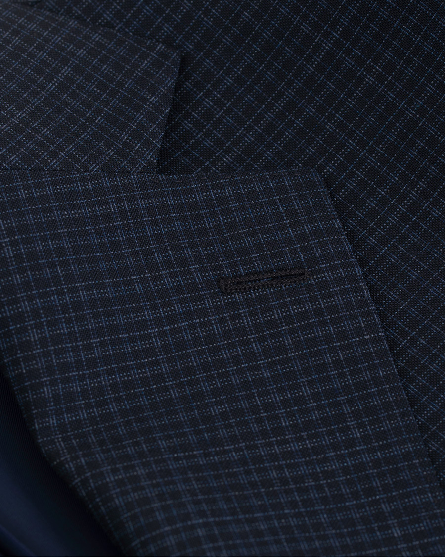 Herre | Blazere & jakker | Oscar Jacobson | Ego Wool Mini Check Blazer Navy