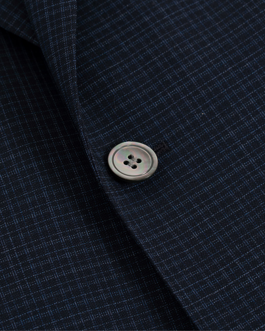 Herre | Blazere & jakker | Oscar Jacobson | Ego Wool Mini Check Blazer Navy