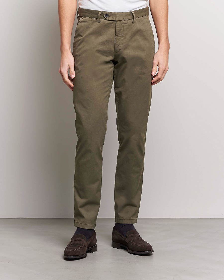Herre | Bukser | Oscar Jacobson | Danwick Side Adjusters Chino Olive