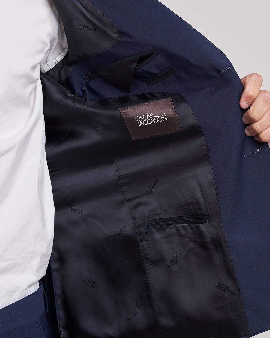 Herre | Blazere & jakker | Oscar Jacobson | Edmund Wool Stretch Blazer Blue