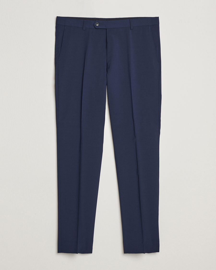 Herr |  | Oscar Jacobson | Denz Wool Stretch Trousers Blue