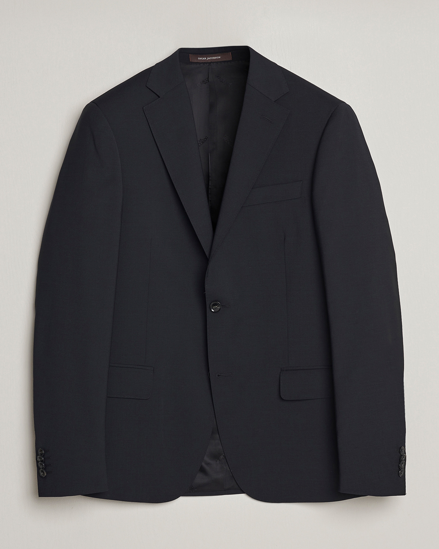 Herre |  | Oscar Jacobson | Edmund Wool Stretch Blazer Black