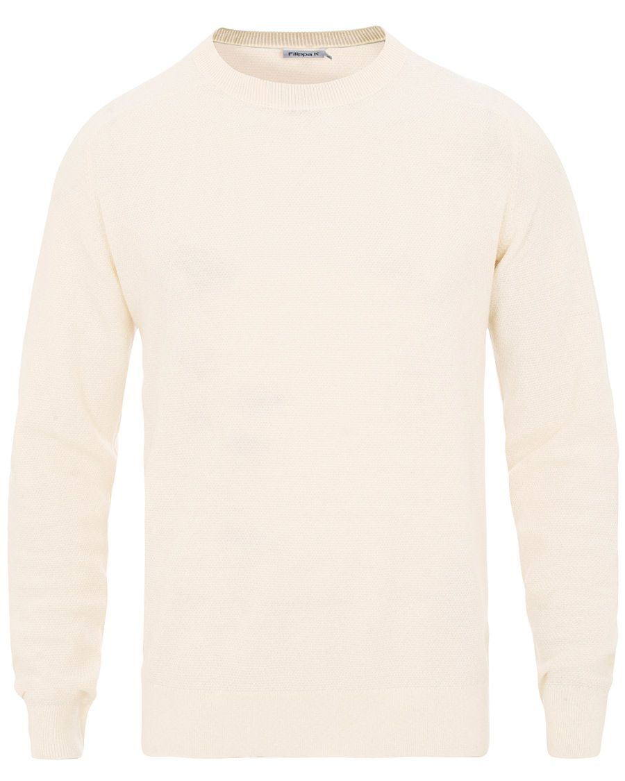 Herre | Trøjer | Filippa K | Cotton Merino Mini Structure Panacotta