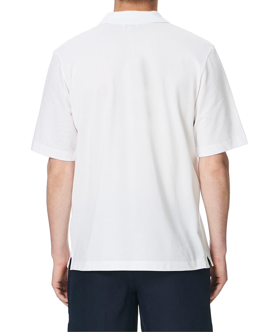 Herre | Skjorter | Sunspel | Short Sleeve Pique Shirt White