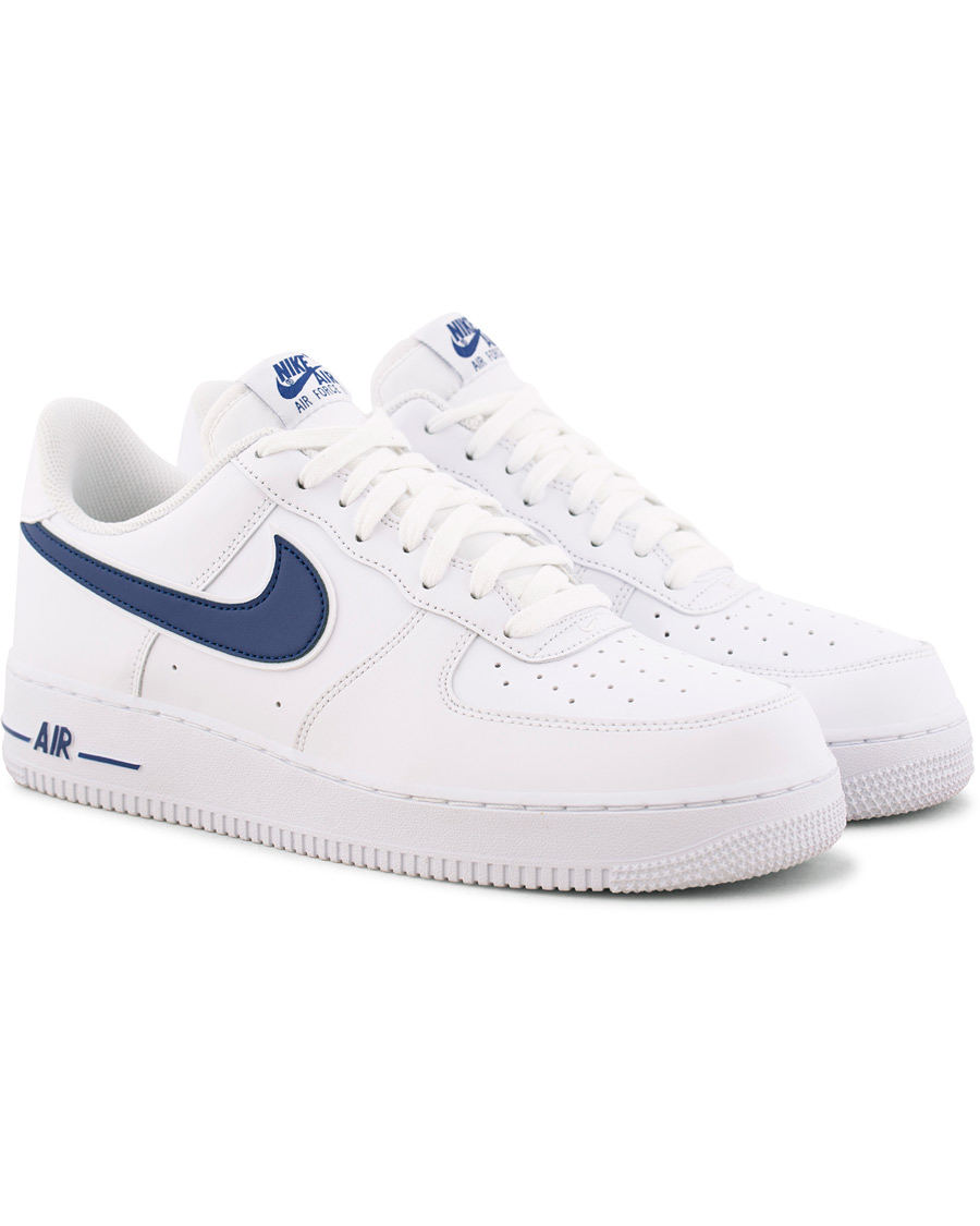 Herre | Nike Air Force Sneaker White/Deep Royal | Nike | Air Force Sneaker White/Deep Royal