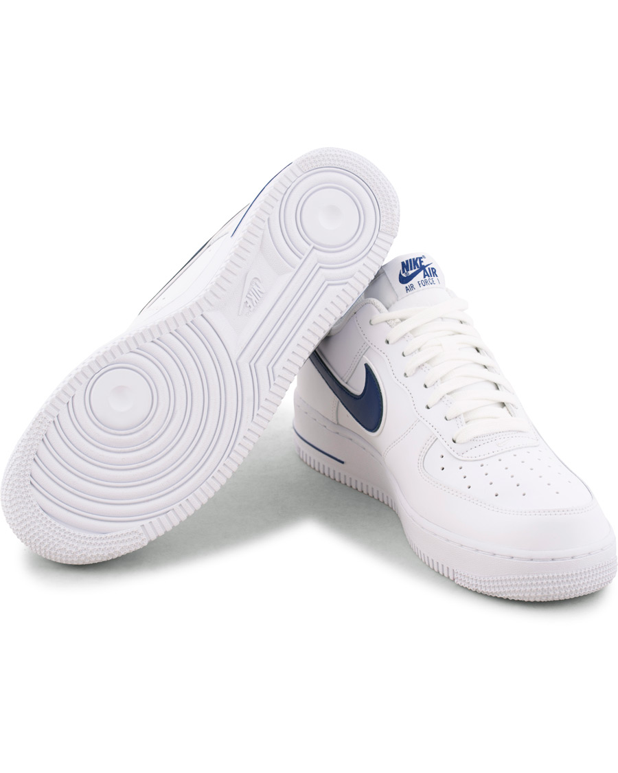 Herre | Nike Air Force Sneaker White/Deep Royal | Nike | Air Force Sneaker White/Deep Royal