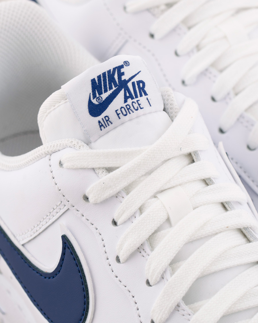 Herre | Nike Air Force Sneaker White/Deep Royal | Nike | Air Force Sneaker White/Deep Royal