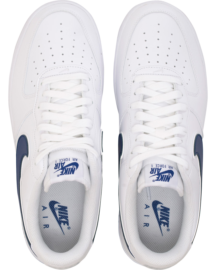 Herre | Nike Air Force Sneaker White/Deep Royal | Nike | Air Force Sneaker White/Deep Royal