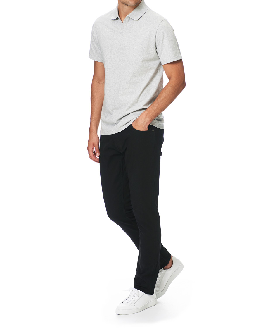 Herre | Polotrøjer | Filippa K | Soft Lycra Polo T-Shirt Light Grey Melange