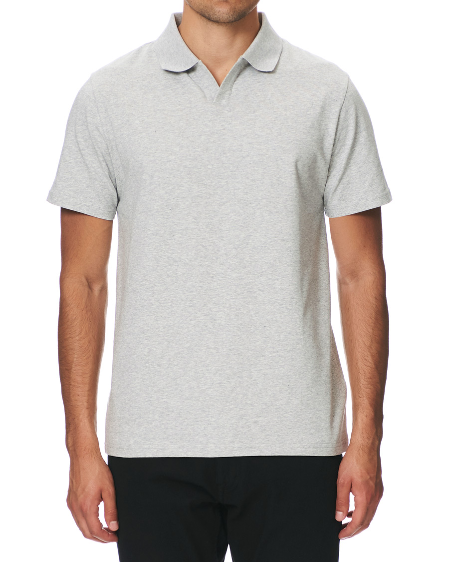 Herre | Polotrøjer | Filippa K | Soft Lycra Polo T-Shirt Light Grey Melange