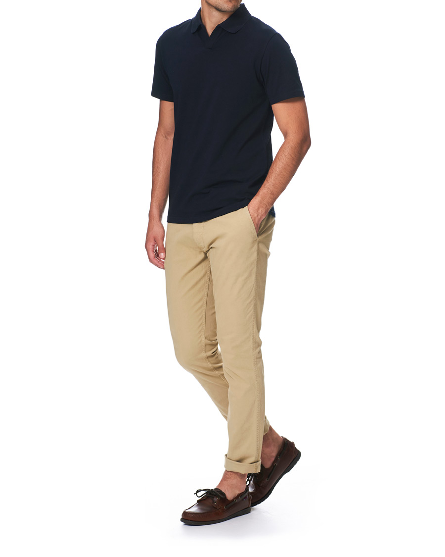 Herre | Polotrøjer | Filippa K | Soft Lycra Polo T-Shirt Navy