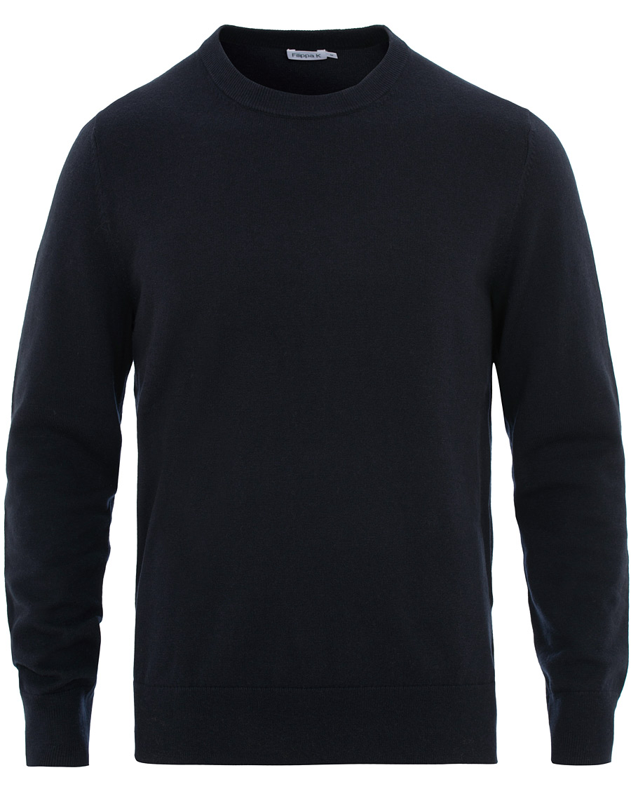 Herre | Trøjer | Filippa K | Cotton Merino Basic Sweater Navy