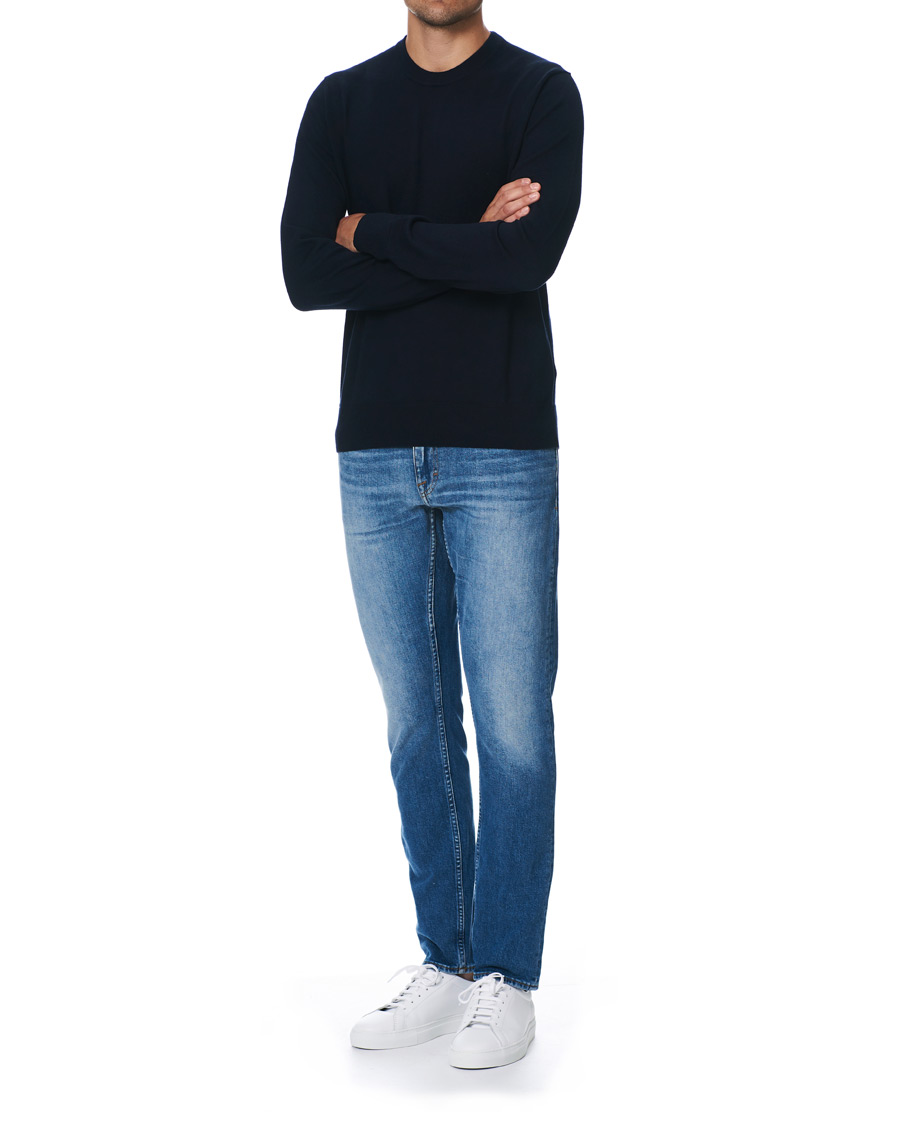 Herre | Trøjer | Filippa K | Cotton Merino Basic Sweater Navy