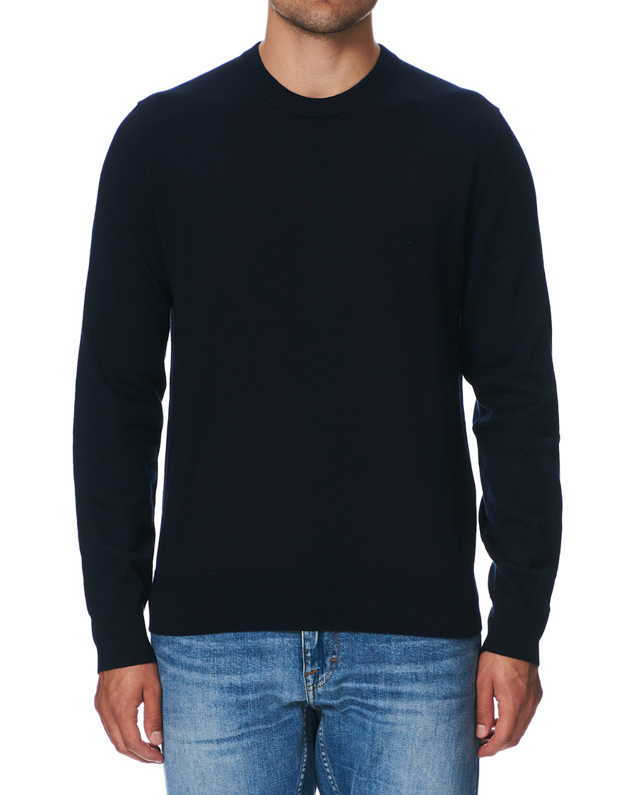 Herre | Trøjer | Filippa K | Cotton Merino Basic Sweater Navy