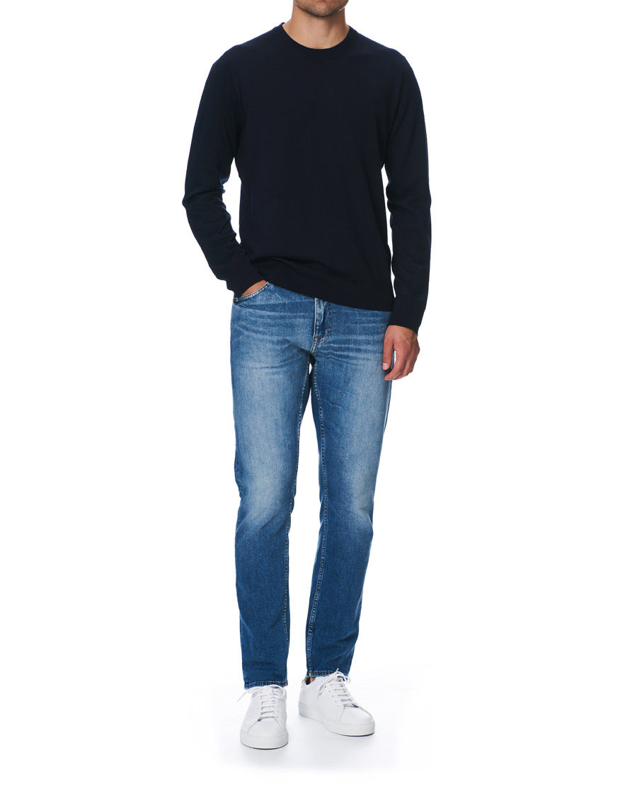 Herre | Trøjer | Filippa K | Merino Round Neck Sweater Navy