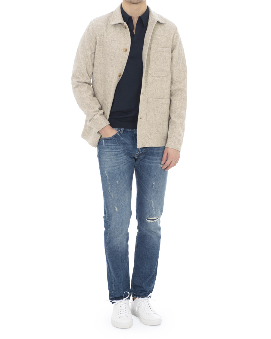 Herre | Jeans | Tiger of Sweden Jeans | Alex Shredded Jeans Medium Blue
