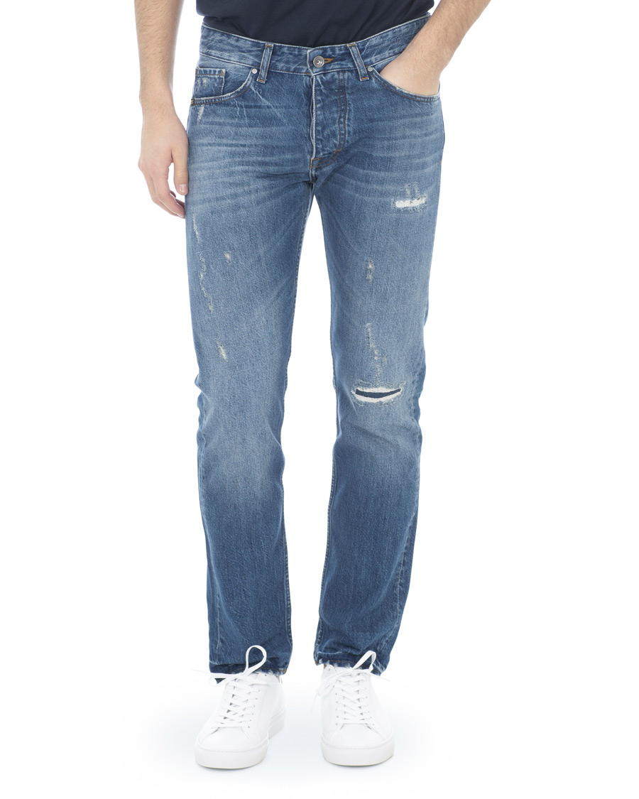 Herre | Jeans | Tiger of Sweden Jeans | Alex Shredded Jeans Medium Blue