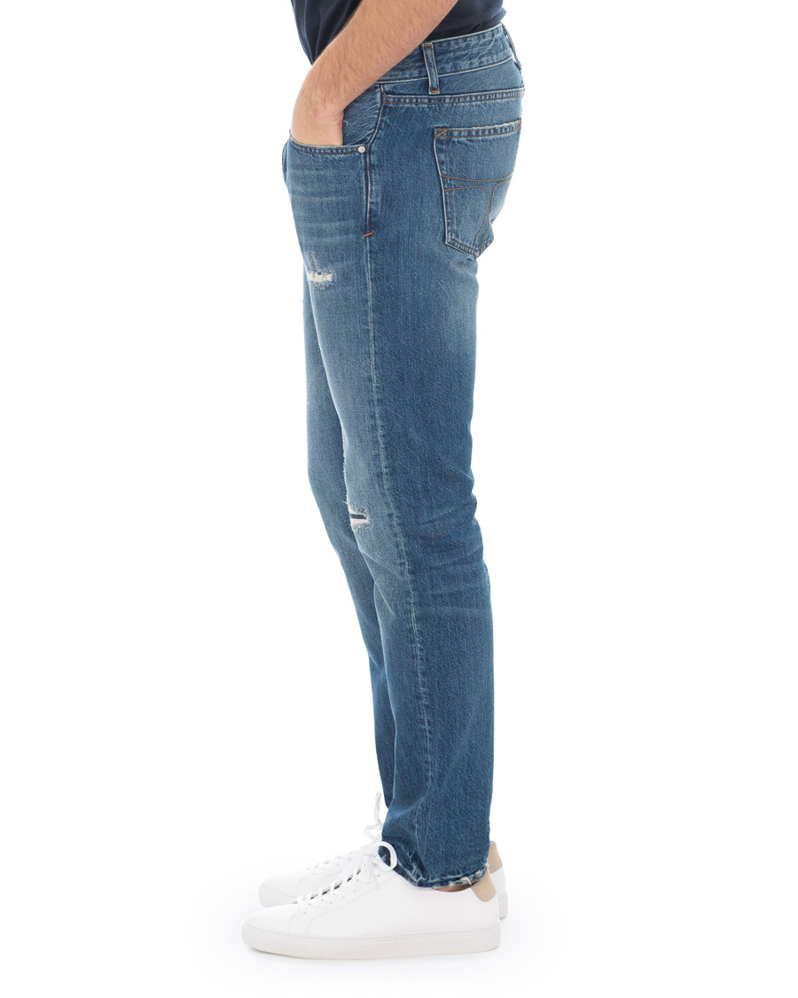 Herre | Jeans | Tiger of Sweden Jeans | Alex Shredded Jeans Medium Blue
