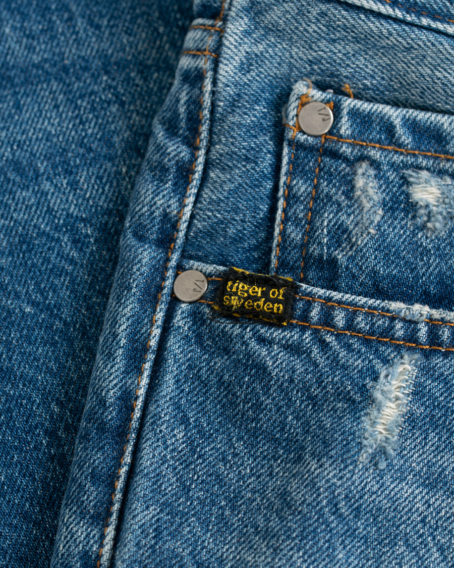Herre | Jeans | Tiger of Sweden Jeans | Alex Shredded Jeans Medium Blue