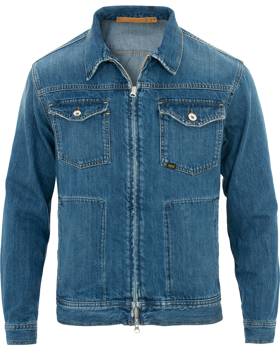 Herre | Jakker | Tiger of Sweden Jeans | Crust Zip Jeans Jacket Dust Blue