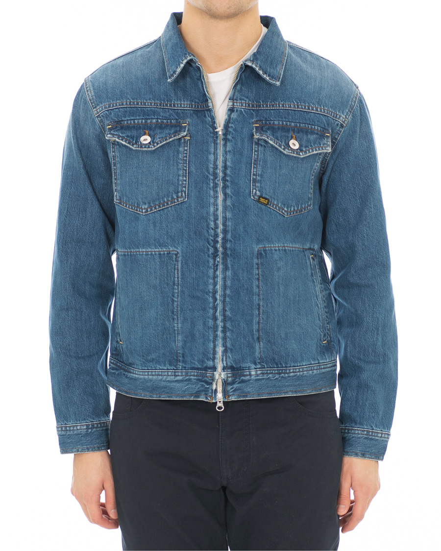 Herre | Jakker | Tiger of Sweden Jeans | Crust Zip Jeans Jacket Dust Blue