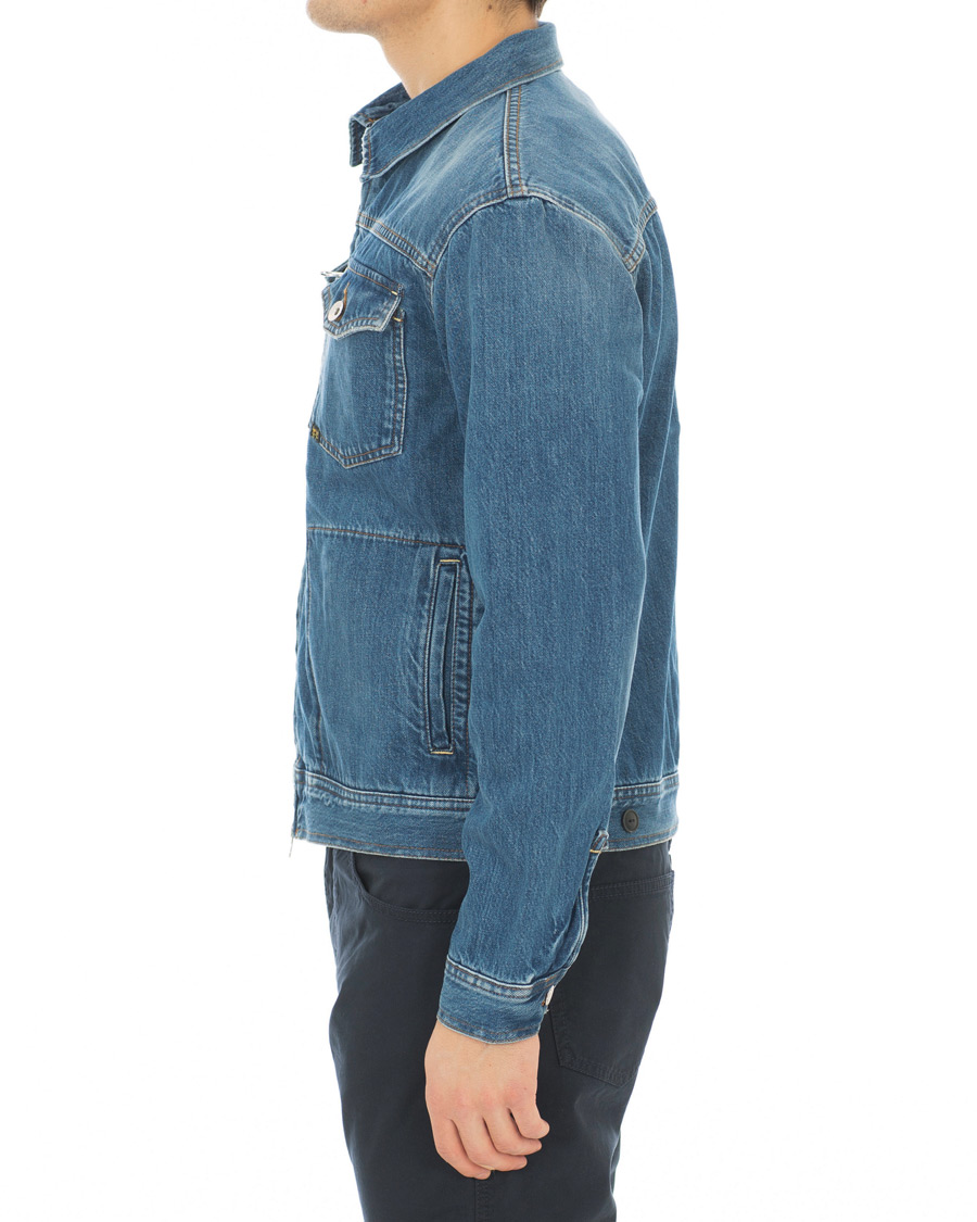 Herre | Jakker | Tiger of Sweden Jeans | Crust Zip Jeans Jacket Dust Blue