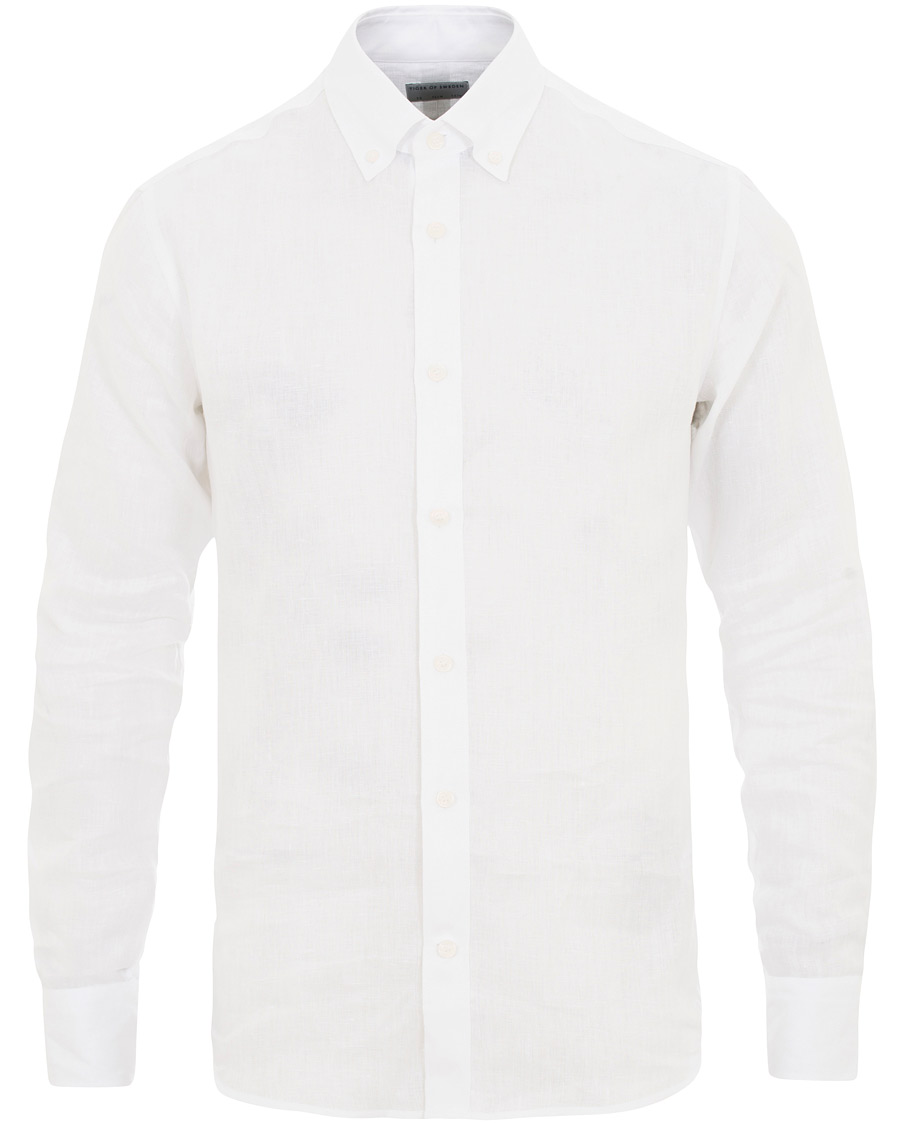 Herre | Skjorter | Tiger of Sweden | Fenald Button Down Linen Shirt White
