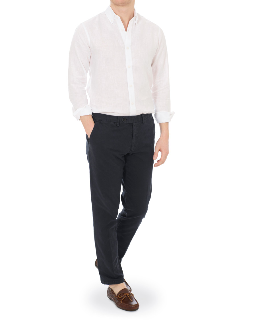 Herre | Skjorter | Tiger of Sweden | Fenald Button Down Linen Shirt White