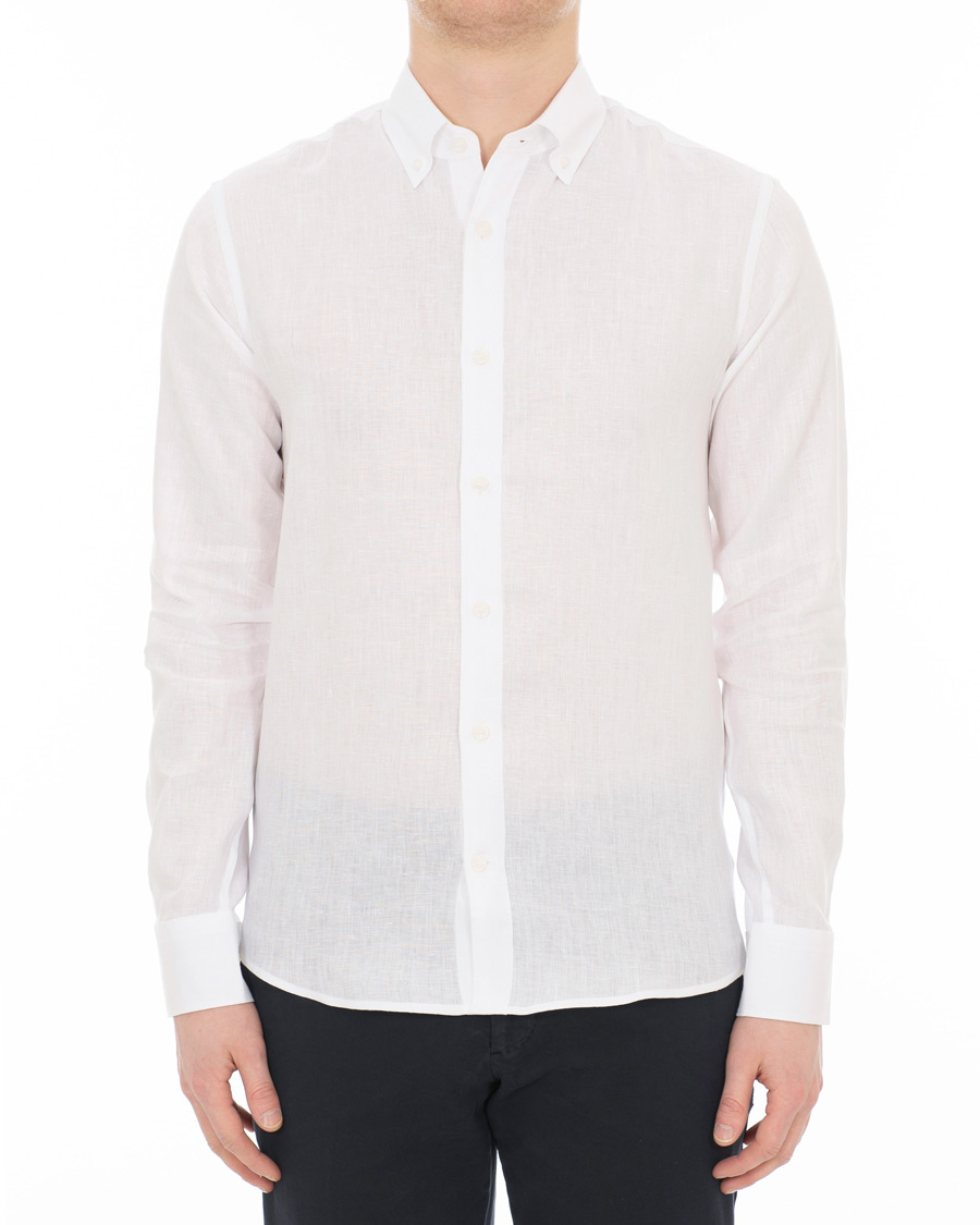 Herre | Skjorter | Tiger of Sweden | Fenald Button Down Linen Shirt White