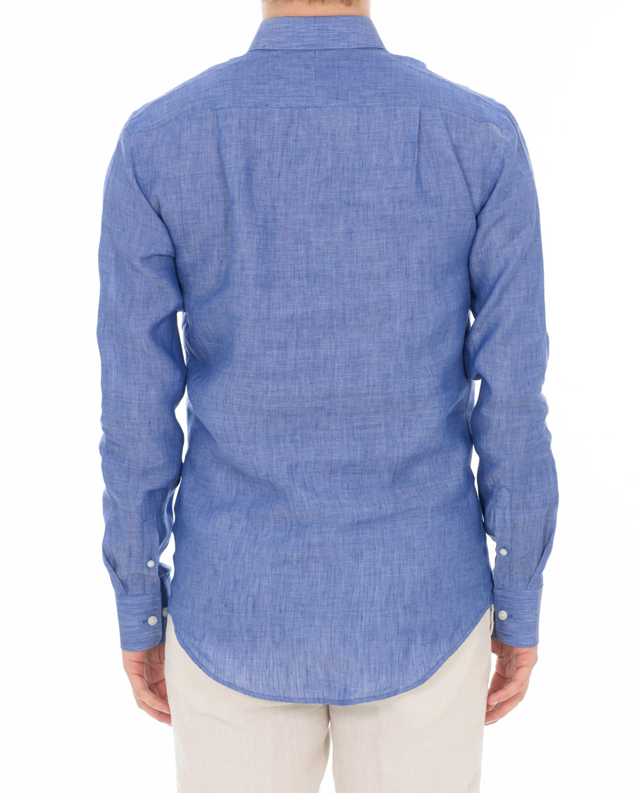 Herre | Skjorter | Tiger of Sweden | Fenald Button Down Linen Shirt Blue
