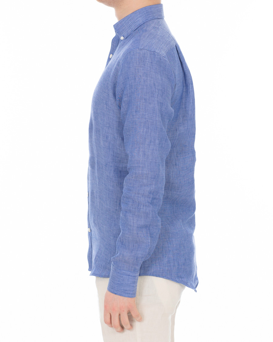 Herre | Skjorter | Tiger of Sweden | Fenald Button Down Linen Shirt Blue