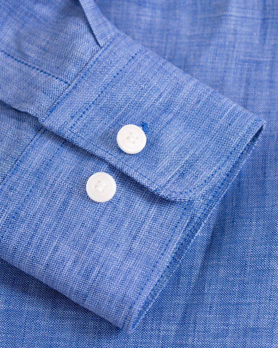 Herre | Skjorter | Tiger of Sweden | Fenald Button Down Linen Shirt Blue