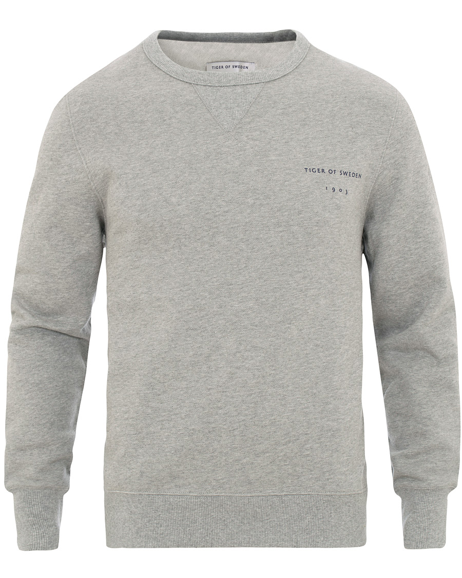 Herre | Trøjer | Tiger of Sweden | Dinos Sweatshirt Grey Melange