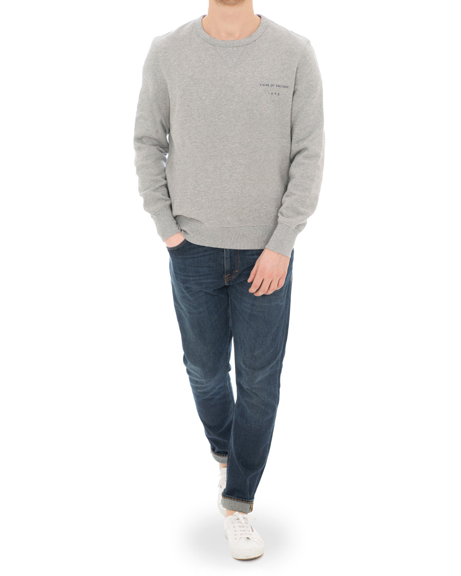 Herre | Trøjer | Tiger of Sweden | Dinos Sweatshirt Grey Melange