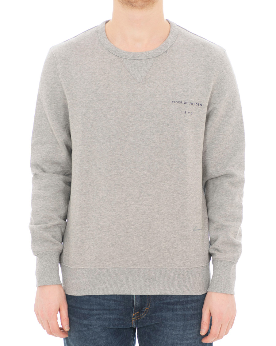 Herre | Trøjer | Tiger of Sweden | Dinos Sweatshirt Grey Melange