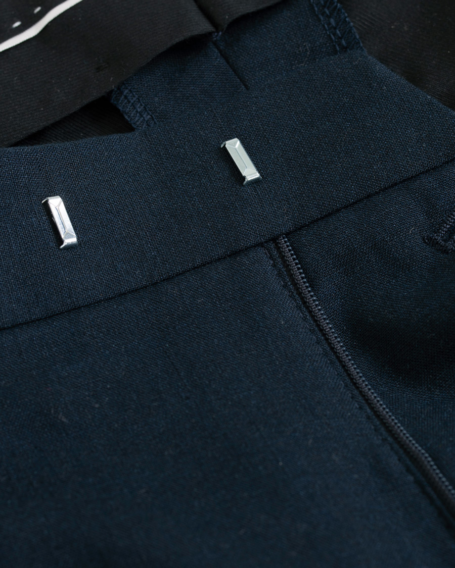 Herre | Bukser | Tiger of Sweden | Trolosa Double Pleated Linen Trousers Navy