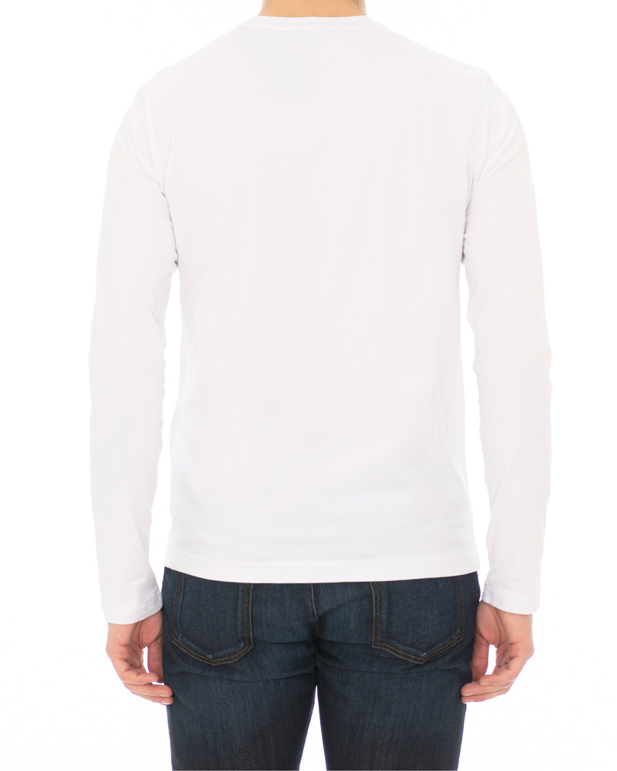 Herre | T-Shirts | EA7 | Logo Crew Neck Long Sleeve Tee White