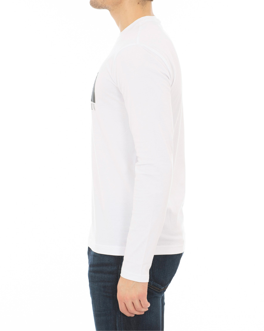 Herre | T-Shirts | EA7 | Logo Crew Neck Long Sleeve Tee White